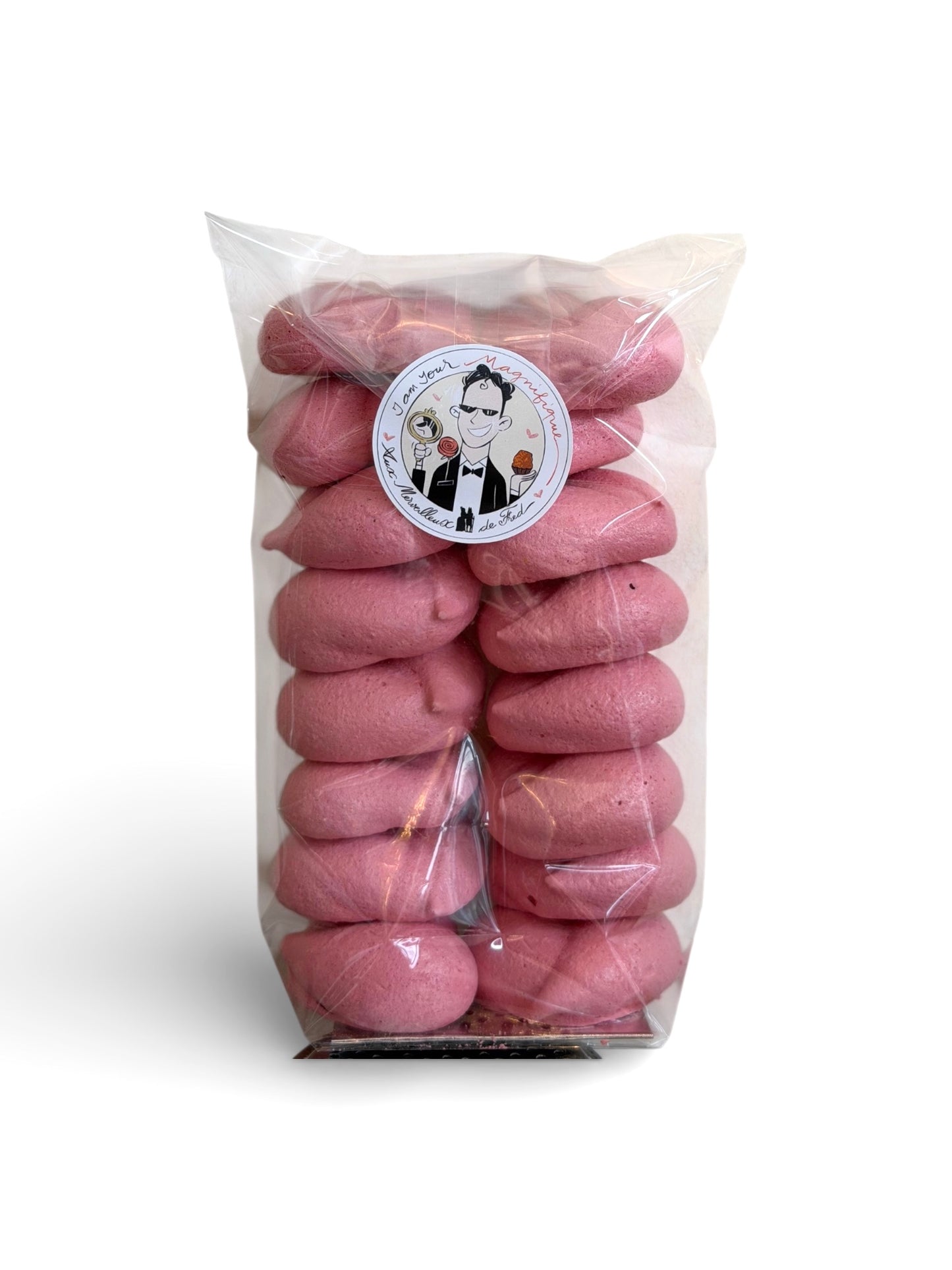 Bag of heart shape meringues (7 or 16 pieces)